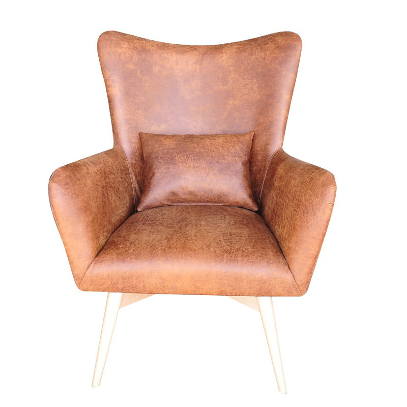 Wesley Upholstered Wingback Chair, Ore
