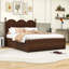 Grand lit Giavana avec tête de lit, rangement intégré et lit gigogne simple TG-96031183