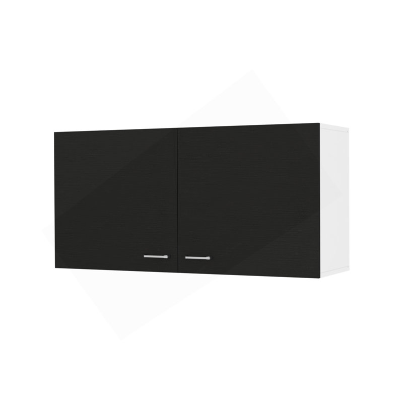 Armoire murale 2 portes Carbon, Noir