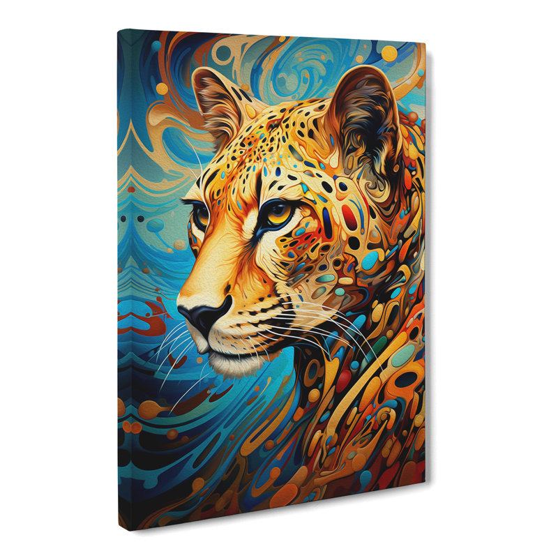 Cheetah Orphism - Wrapped Canvas, 76cm H x 50cm W x 3cm D
