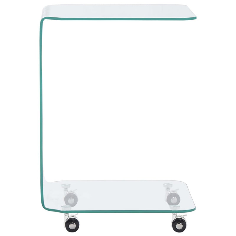 Brette Glass Top C Table End Table