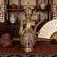 Service à thé vintage rétro avec 6 tasses et plateau de service, ensemble de cafetière en alliage de zinc avec relief exquis, service à thé rétro décoratif pour la décoration intérieure et les fêtes