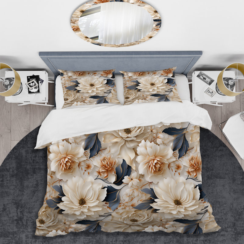 Ethereal Serenity Boho Pattern - Ensemble de housse de couette à motif floral