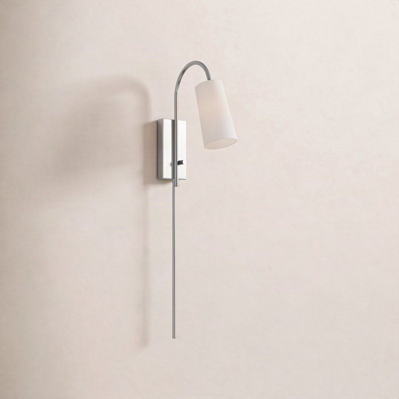 Alexa 1 Light Aged Brass Wall Mount, Nickel