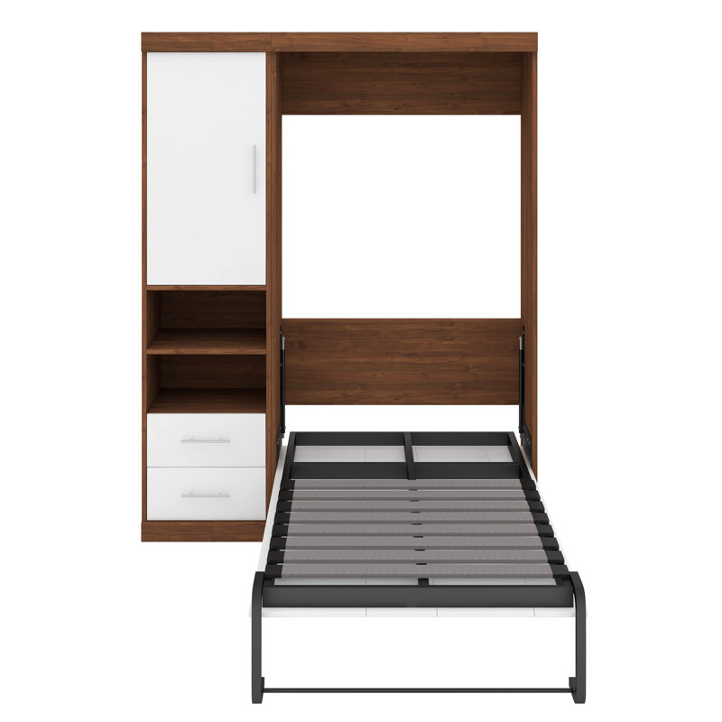 Lit escamotable avec armoire Murphy, Lit simple