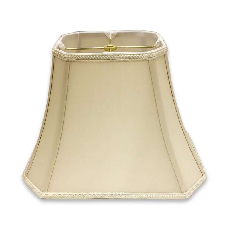 Abat-jour cloche en soie/chantoung, Beige