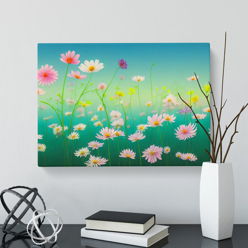Unique Wildflowers Floral - Wrapped Canvas, 50cm H x 76cm W x 3cm D