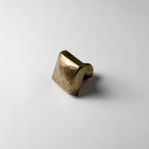 Cabochon Bronze Square Knob, Traditional Bronze