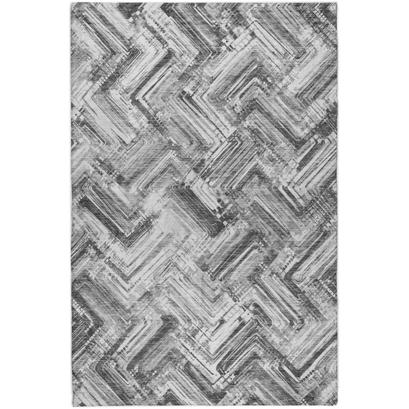 Tapis à poil long de qualité supérieure lavable à la machine ADS630, Gray, 9' x 12'