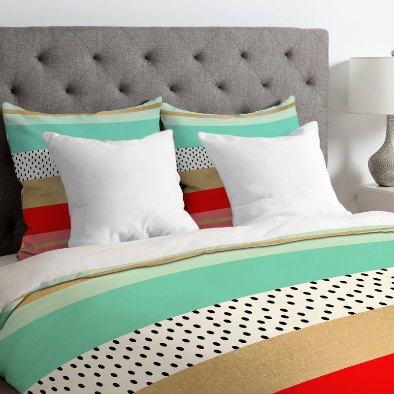 Elisabeth Fredriksson Glam Polyester Striped Duvet Cover, Twin Duvet Cover