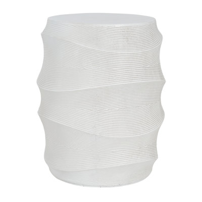 Compact Patio Tables, White Mgo Round Antique Accent For Outdoor Lounge