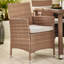 Amos Modern 4 Seat Outdoor Dining Set - Table & PE Rattan Chairs for Garden & Patio (Cover Included)-110351472