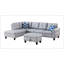 Canapé modulaire en similicuir avec repose-pieds