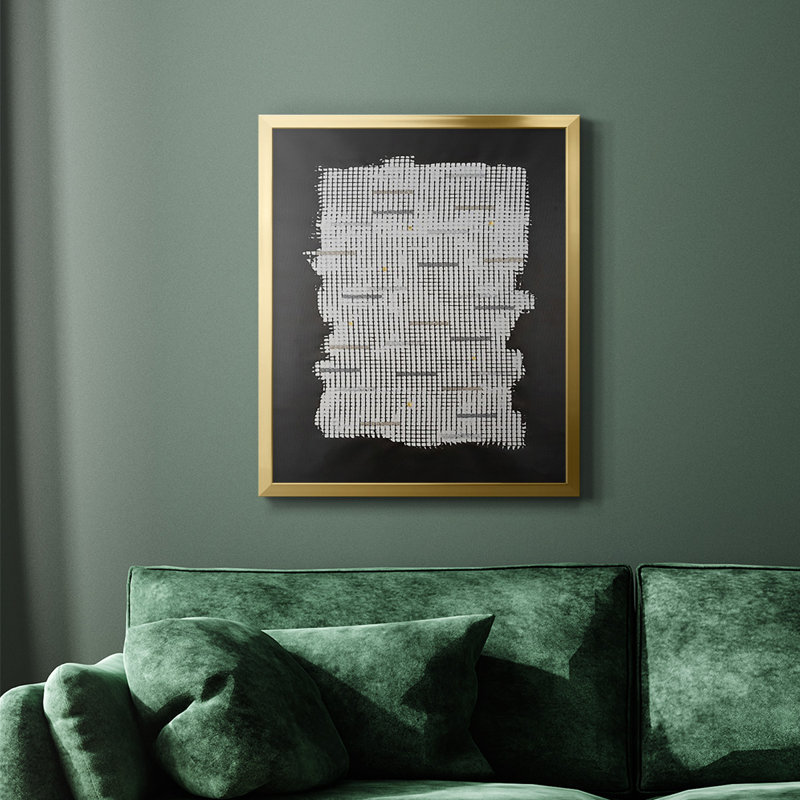 Bits & Bytes I Premium Framed Canvas - Ready to Hang, Gold, 20" H x 16" W