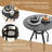 Denison 2-Person Outdoor Seating Group, Wicker Swivel Chairs with Cushions and Side Table-1941512133