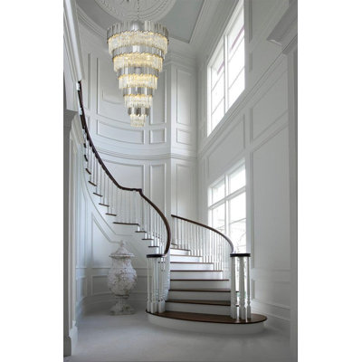 Transitional 60-Light Crystal Chandelier