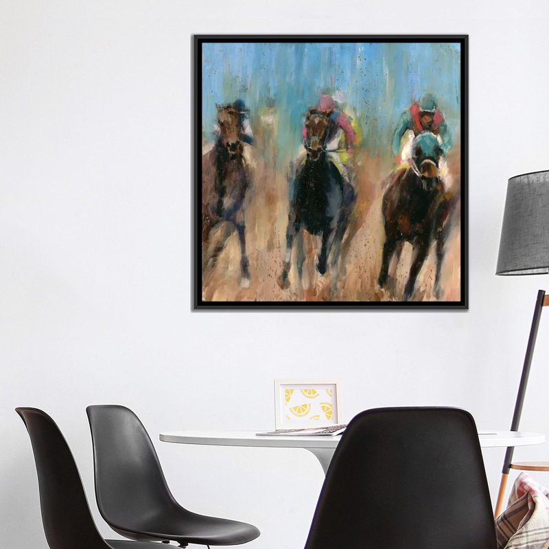 « run », reproduction sur toile, Toile avec cadre noir, H 5 po x l 18 po x P 18 po, Pas de tapis