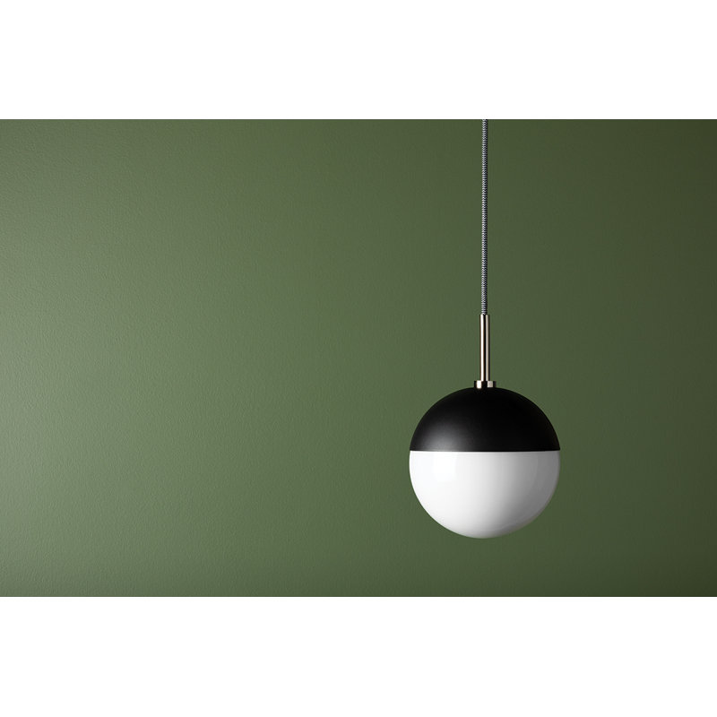 Luminaire suspendu sphérique 1 lumière Kilwin, Laiton vieilli / noir