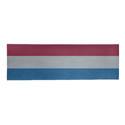Tapis bleu à rayures de hockey national