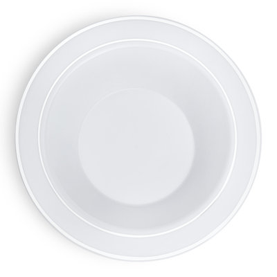 Edge Rim Disposable Plastic Soup Bowls For 120 Guests