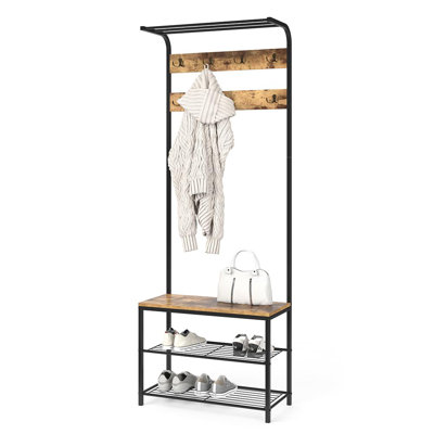 Amry 70 cm W Hall Tree with Storage Bench and Shoe Storage
