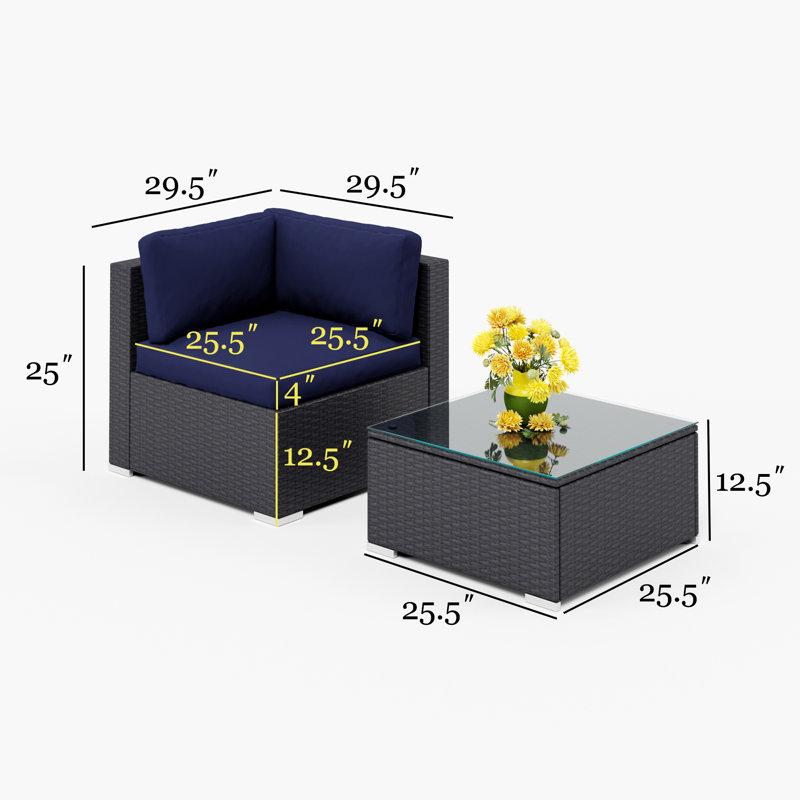 Chaise de patio avec coussins