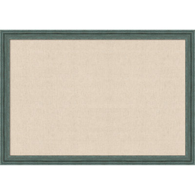  Framed Fabric Pinboard, Natural Linen by The Creative Bunch Studio Printed Bulletin Board for Use as a Vision Board or Wall Organization