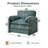 38.1''W Chenille Armchair Accent Chair Single Sofa for Living Room and Bedroom-1348274809