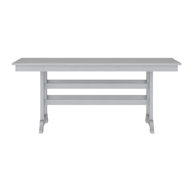 Commercial Grade Indoor/Outdoor Recycled HDPE Adirondack Dining Table, Gray