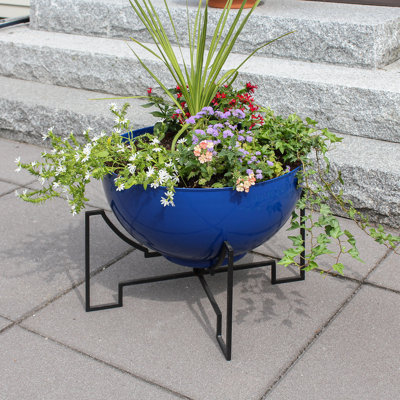 Pot de fleurs en acier galvanisé