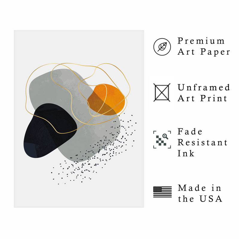 «Abstract Balance III», reproduction d'art moderne sans cadre Mid-Century, H 10 po x l 8 po