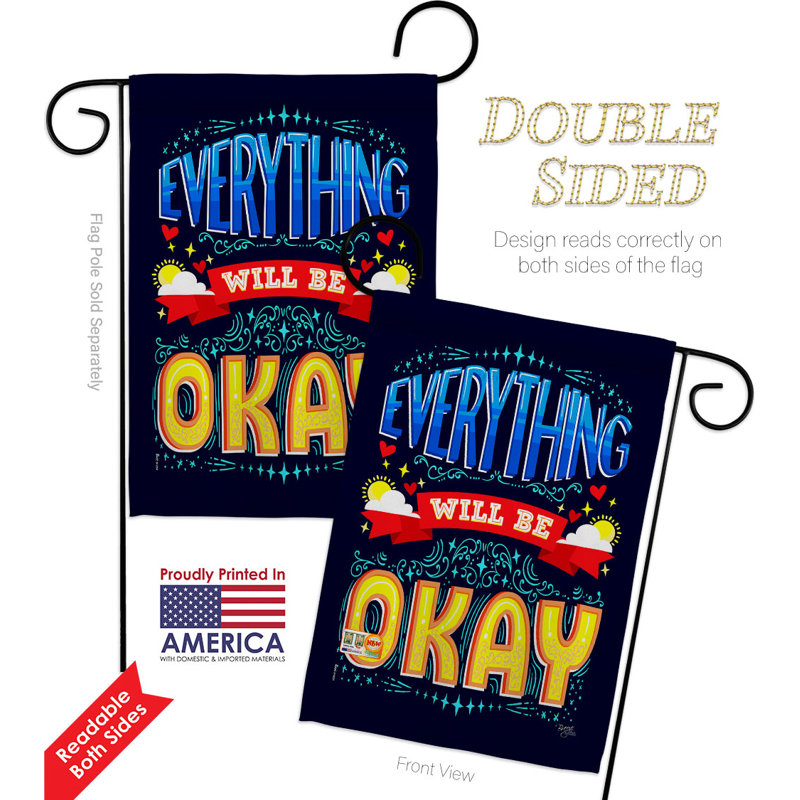 Double Sided 18.5'' H x 13'' W Polyester Flag Set