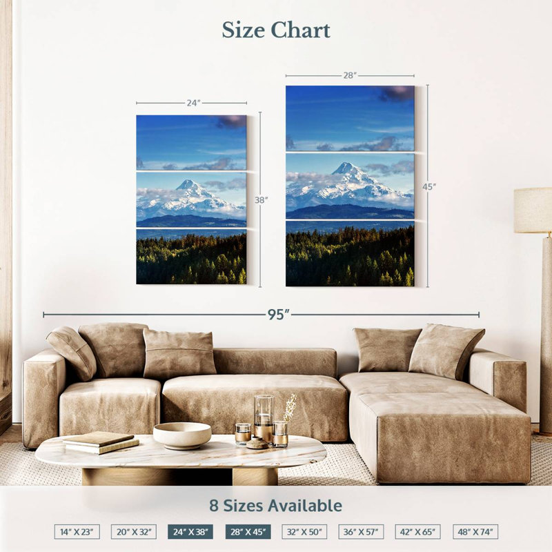 Mount Hood First Bright, 38" H x 24" W