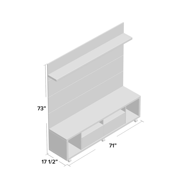 Bassetti TV Stand for TVs up to 60", Black Gloss / Black Matte