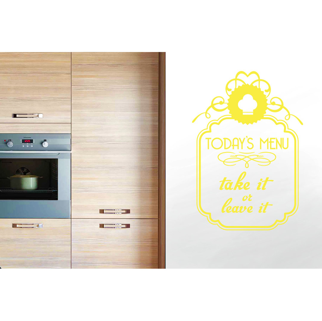 Todays Menu Take It Your Leave It Wall Sticker