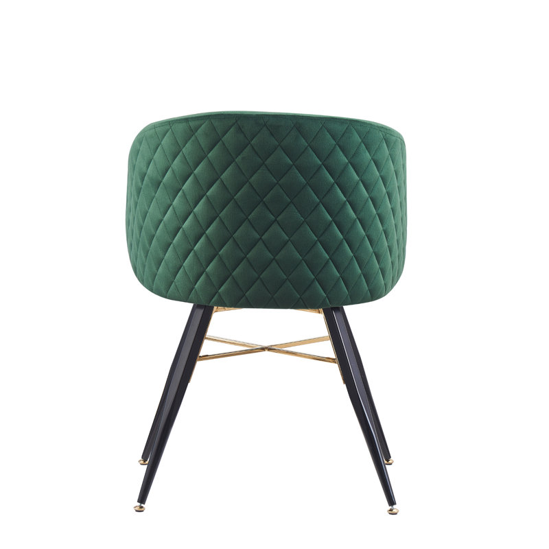Goddard Mordern Tub Dining Chairs- Upholstered in Velvet, Cushion Padded With Metal Legs- Armchair Room Kitchen Living Room 