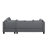 104.5" Upholstered Sofa,Chaise & Ottoman , Gray