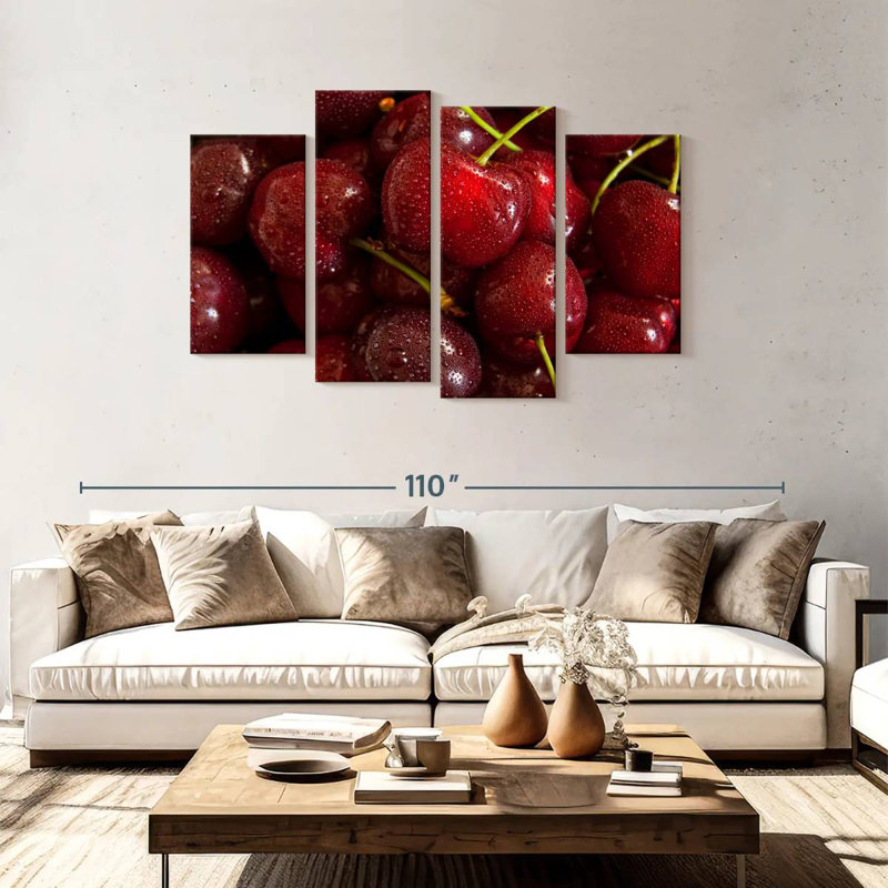 Cerises rouges Yarlin, H 48 po x l 75 po