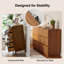 Ensemble de meubles de chambre à coucher 3 pièces à cannelures modernes avec commode à 6 tiroirs et 2 tables de chevet