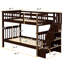 Stairway Twintwin Bunk Bed With Versatile Storage And Protected Rail In For Dormitory Storage, Enhancing Bedroom Dorm Space Utilization-573660157