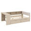 Full Size  Platform Bed Equipped With Shelves, Drawers, Charging Port, And Fabric-Covered Headboard-23677572