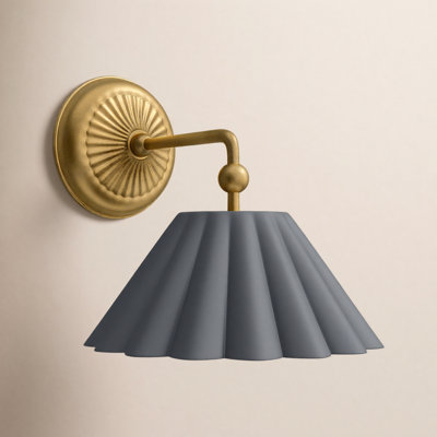 Granduca Single Light Steel Dimmable Armed Sconce