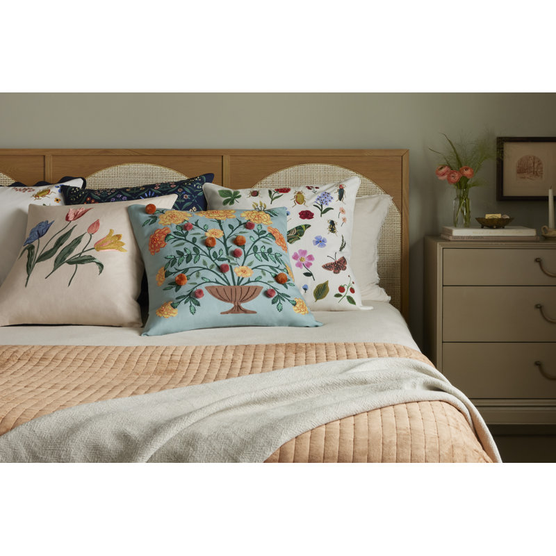 Rifle Paper Co. x Loloi Estee Pillow, Pillow Cover Only - No Inser
