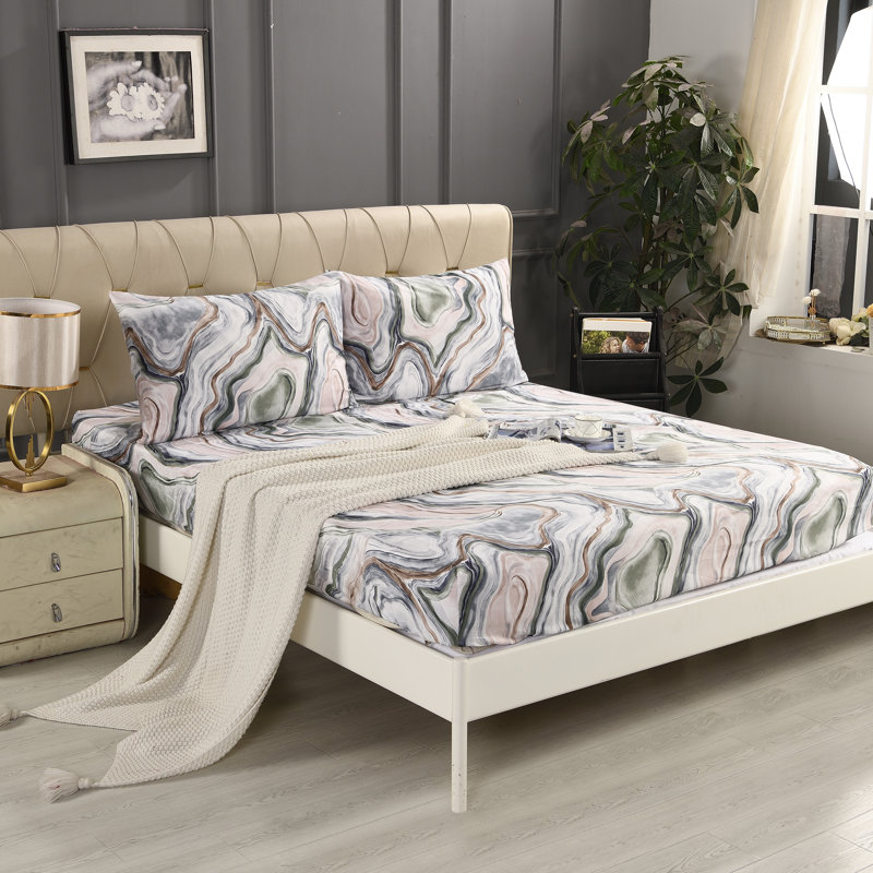 Complete Bedding Set Bliss Galaxy Design Duvet Cover, Matching Fitted Sheet & Pillowcases