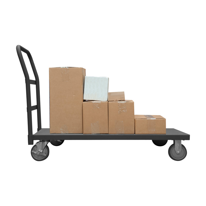 Chariot à plateforme capacité de charge de 1400 lb, H 34,88 po x l 75,63 po x P 24,38 po
