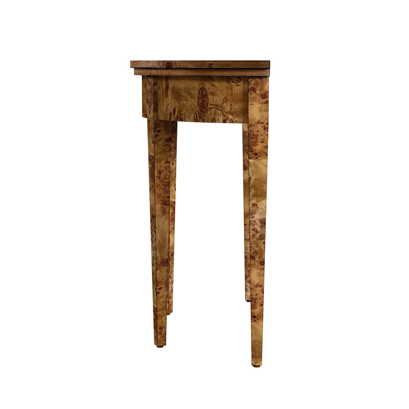 Hampton 36" Demilune Console Table, Honey Burl