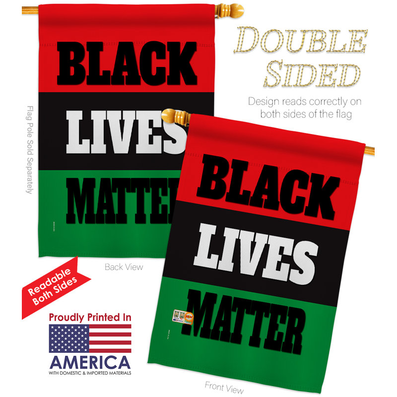 Ensemble de 2 faces en polyester 18,5 po x 13 po Black Lives Matter Awareness