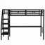 Structure de lit mezzanine en métal avec bureau, aucun sommier nécessaire, simple