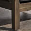 Fauteuil club en bois avec revêtement en coussins de siège gris et respirant-117803358-117803357