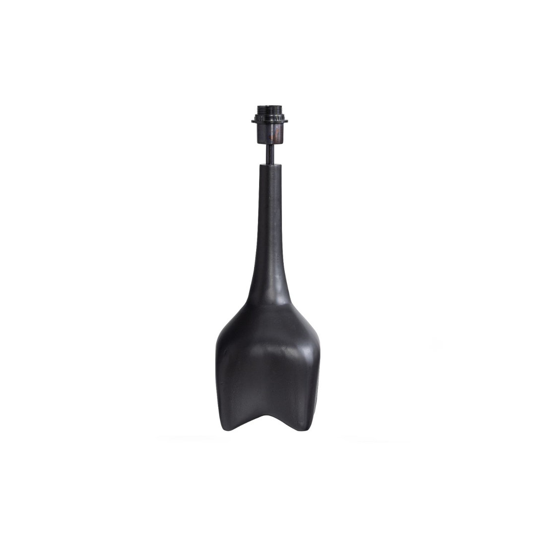 Foss Tischlampe Sockel Aluminium Antik Schwarz / Braun Basilios